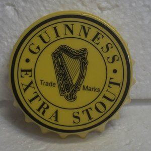 Guinness Extra Stout Bottle Opener Fridge Magnet, Pop Off or Twist Off